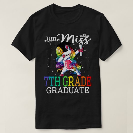 Miss 7th Grade Afstuderen Unicorn ver2 T-shirt (Design voorkant)