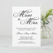 Miss aan mevrouw Bachelorette Uitnodiging (Staand voorkant)