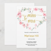 MISS AAN MEVROUW S. - Sakura Bridal Shower Kaart (Voorkant / Achterkant)
