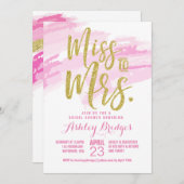 Miss aan Mrs Bridal Shower Uitnodiging (Voorkant / Achterkant)