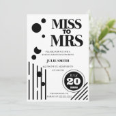 Miss aan Mrs Bridal Shower Uitnodiging (Staand voorkant)