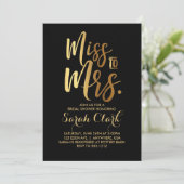 Miss aan Mrs Bridal Shower Uitnodiging (Staand voorkant)