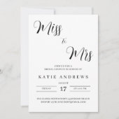 Miss aan Mrs Bridal Shower Uitnodiging (Voorkant)