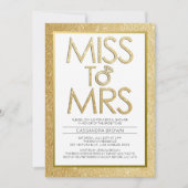 Miss aan Mrs. - Bridal Shower Uitnodiging (Voorkant)