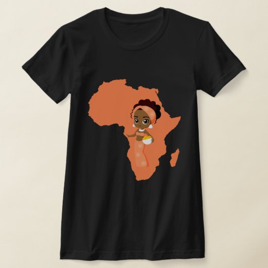 Miss Afrika | Trotse Afro Meisje | T-shirt (Laagn)