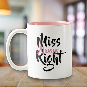 Miss Altijd Goed Fun Tweekleurige Koffiemok