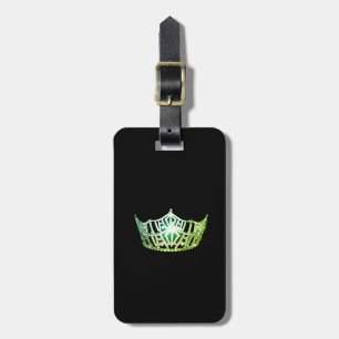 Miss America Apple GRN Kroon Bagage Label-Verticaa Bagagelabel