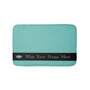 Miss America Aqua Crown Bath Mat