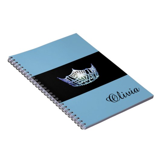 Miss America Baby Blue Crown-laptop - Aangepaste n Notitieboek (Rechterzijde)
