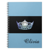 Miss America Baby Blue Crown-laptop - Aangepaste n Notitieboek (Voorkant)