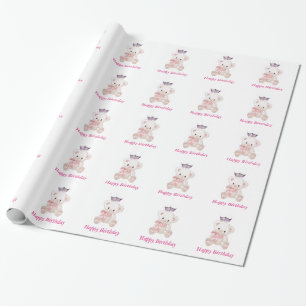 Miss America Beer Crown Wrapping Paper Cadeaupapier