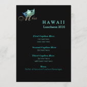 Miss America Black Shimmer Luncheon Programma Kaar (Voorkant)