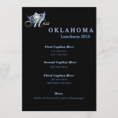 Miss America Black Shimmer Luncheon Programma Kaar (Voorkant)