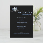 Miss America Black Shimmer Luncheon Programma Kaar (Staand voorkant)