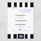 Miss America Black Stripe Luncheon Programma Kaart (Voorkant)
