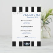 Miss America Black Stripe Luncheon Programma Kaart (Staand voorkant)