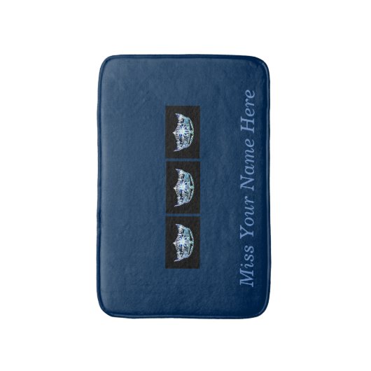 Miss America Blue Crown Badmat (Voorkant Verticaal)