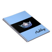 Miss America Blue Crown Notitieboek - Aangepaste n (Rechterzijde)