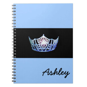 Miss America Blue Crown Notitieboek - Aangepaste n