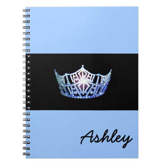 Miss America Blue Crown Notitieboek - Aangepaste n (Voorkant)