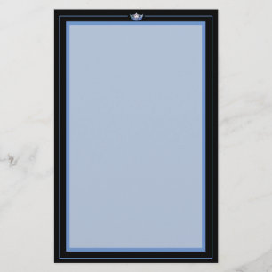 Miss America Blue Crown Stationery Paper Briefpapier