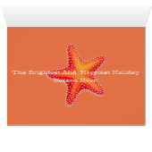 Miss America Christmas Kaart-Starfish Custom Name (Binenzijde Horizontaal (Onderkant))