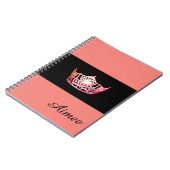 Miss America Coral Pink Crown Notitieboek (Linkerzijde)