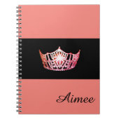 Miss America Coral Pink Crown Notitieboek (Voorkant)
