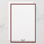 Miss America Crown & Custom Name Stationery Sheets Briefpapier (Voorkant / Achterkant)