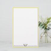 Miss America Crown & Custom Name Stationery Sheets Briefpapier (Staand voorkant)