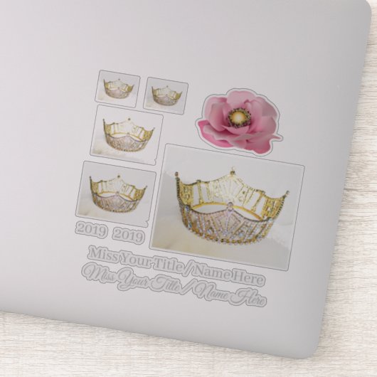 Miss America Crown Custom Stickers (Detail)