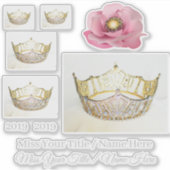 Miss America Crown Custom Stickers (Voorkant)