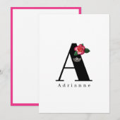 Miss America Crown Flat Note Cards-Roos Notitiekaartje (Voorkant / Achterkant)