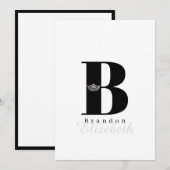 Miss America Crown Flat Note Cards-Sky Black Notitiekaartje (Voorkant / Achterkant)