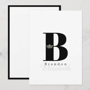 Miss America Crown Flat Note Cards-Sky Black Notitiekaartje