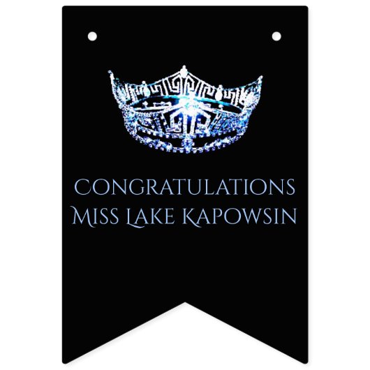 Miss America Crown Party Bunting Banner (Derde vlag)