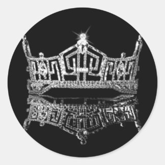 Miss America Crown Ronde Sticker