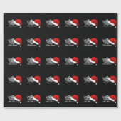 Miss America Crown & Santa Hat-kerstcadeautje Cadeaupapier (Vlak)