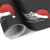Miss America Crown & Santa Hat-kerstcadeautje Cadeaupapier (Rol Hoek)