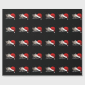 Miss America Crown & Santa Hat Kerstmiscadeautje Cadeaupapier (Vlak)