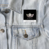 Miss America Dames Director Custom Button Pin (In situ)
