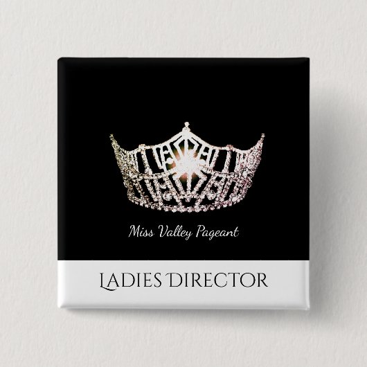 Miss America Dames Director Custom Button Pin (Voorkant)