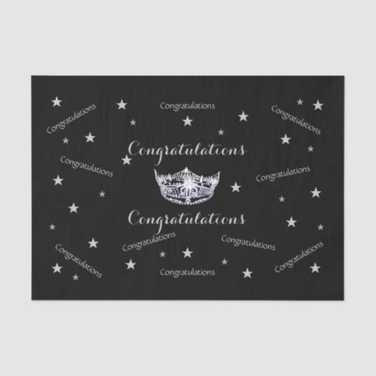 Miss America feliciteert Tissue Paper Tissuepapier (Voorkant)