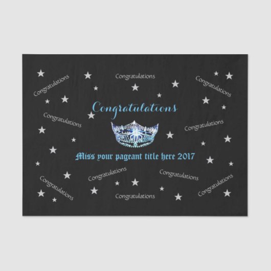 Miss America feliciteert Tissue Paper Tissuepapier (Voorkant)