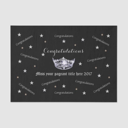 Miss America feliciteert Tissue Paper Tissuepapier (Voorkant)