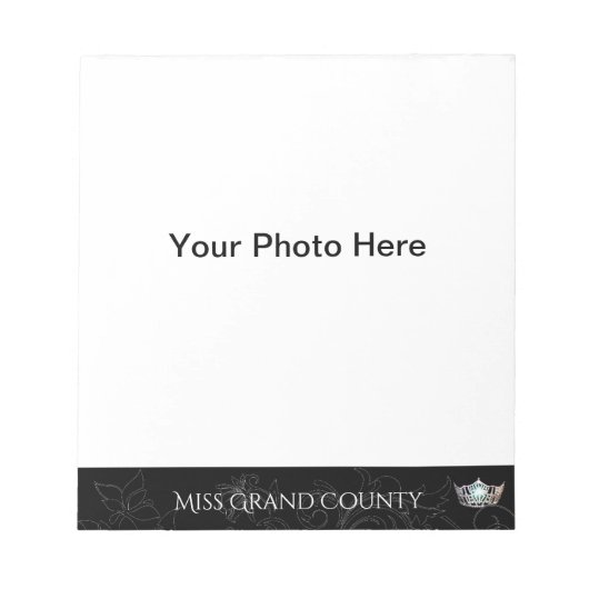 Miss America Flourish Silver Crown Autografen Notitieblok (Voorkant)