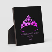 Miss America Fuchsia Tiara Titelhouder Plaque Fotoplaat (Voorkant)