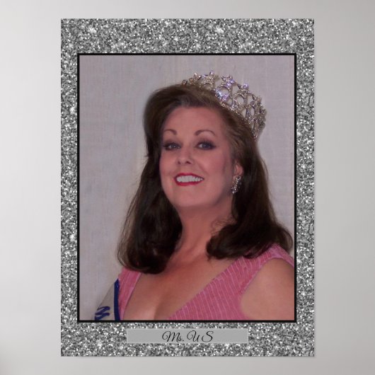 Miss America Glitter Personal Portret Poster (Voorkant)