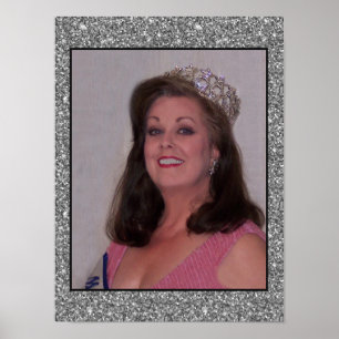 Miss America Glitter Personal Portret Poster