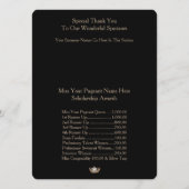 Miss America Gold Crown 2 Awards Ball Program Kaar Programmakaart (Achterkant)